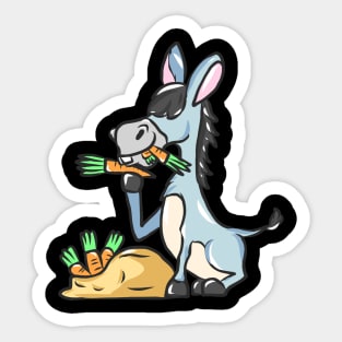 Sweet donkey kids comic donkey mule draft animal Muli Sticker